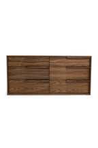 6-Drawer Walnut Veneer Dresser | OROA Modern Amberlie