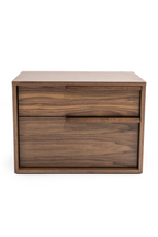 2-Drawer Walnut Veneer Nightstand | OROA Modern Amberlie
