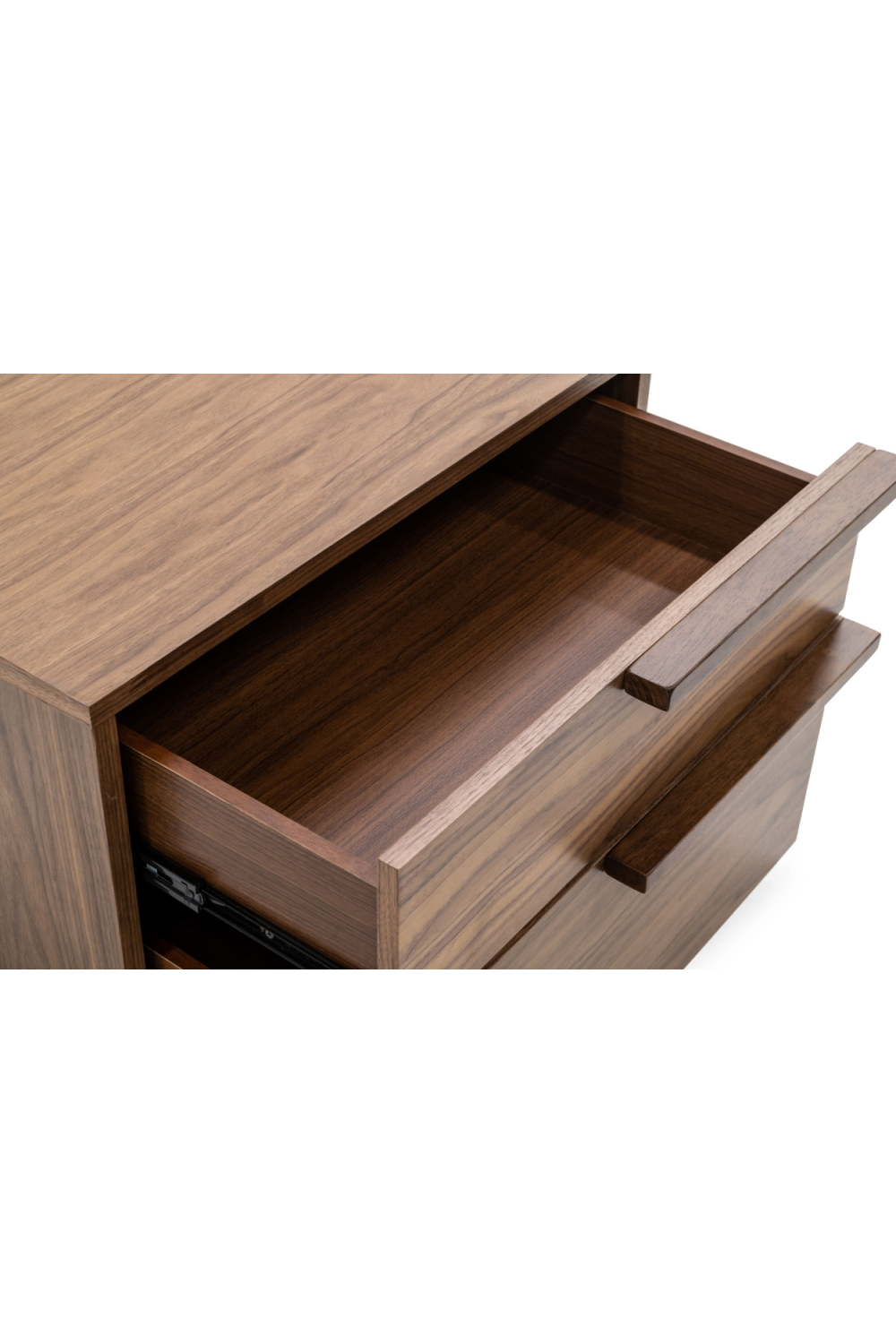 2-Drawer Walnut Veneer Nightstand | OROA Modern Amberlie