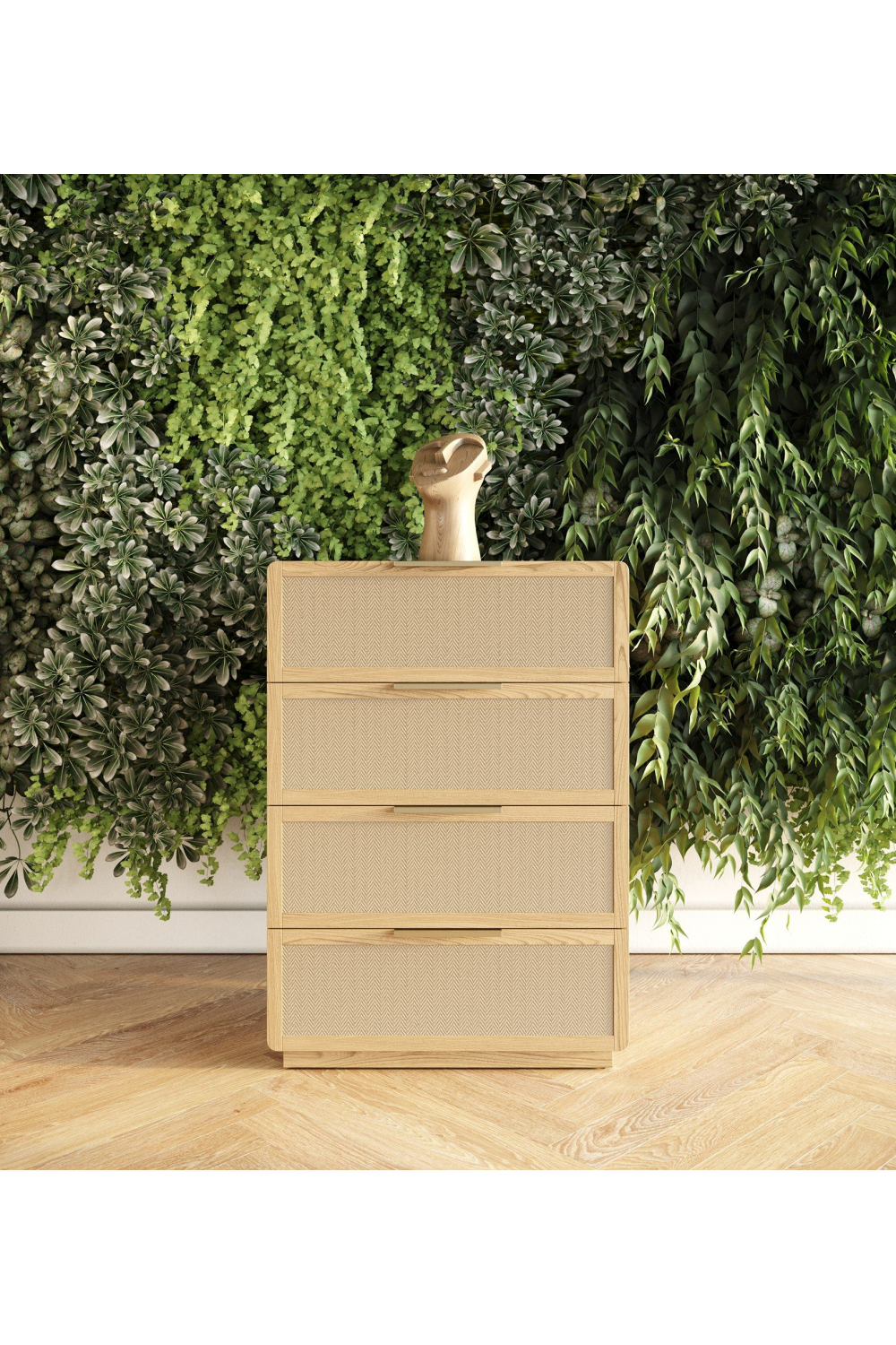 4-Drawer Rattan Chest | OROA Modern Gavin