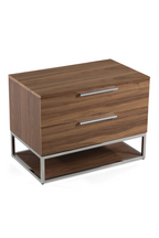 2-Drawer Wooden Nightstand | OROA Modern Helenora