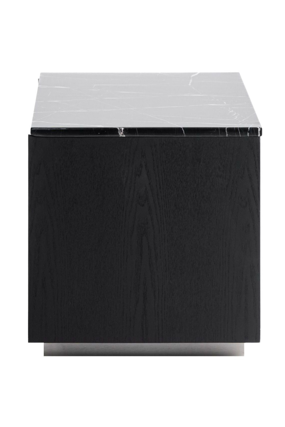 2-Drawer Aluminum Nightstand | OROA Modern Concord