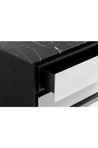 2-Drawer Aluminum Nightstand | OROA Modern Concord