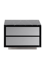 2-Drawer Aluminum Nightstand | OROA Modern Concord