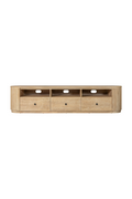 3-Drawer Natural Acacia TV Stand | OROA Modern Jacobson