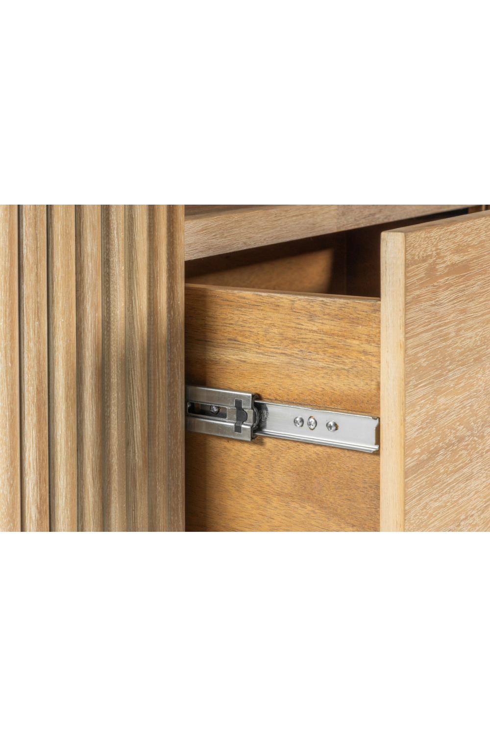 3-Drawer Natural Acacia TV Stand | OROA Modern Jacobson