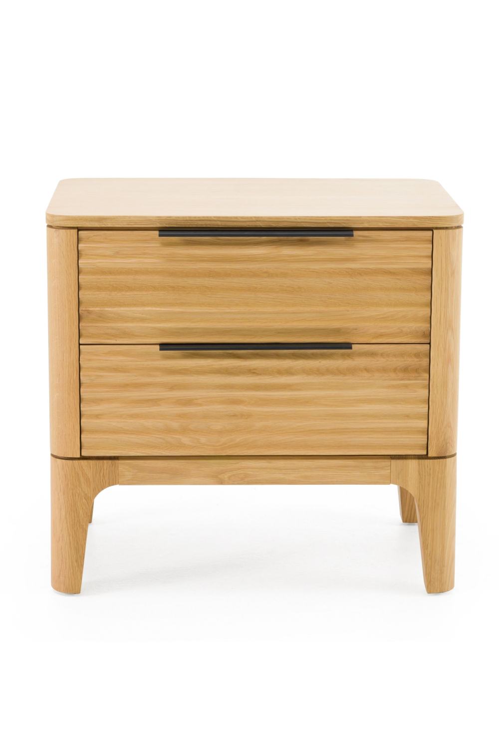 2-Drawer Solid Oak Nightstand | OROA Modern Seattle