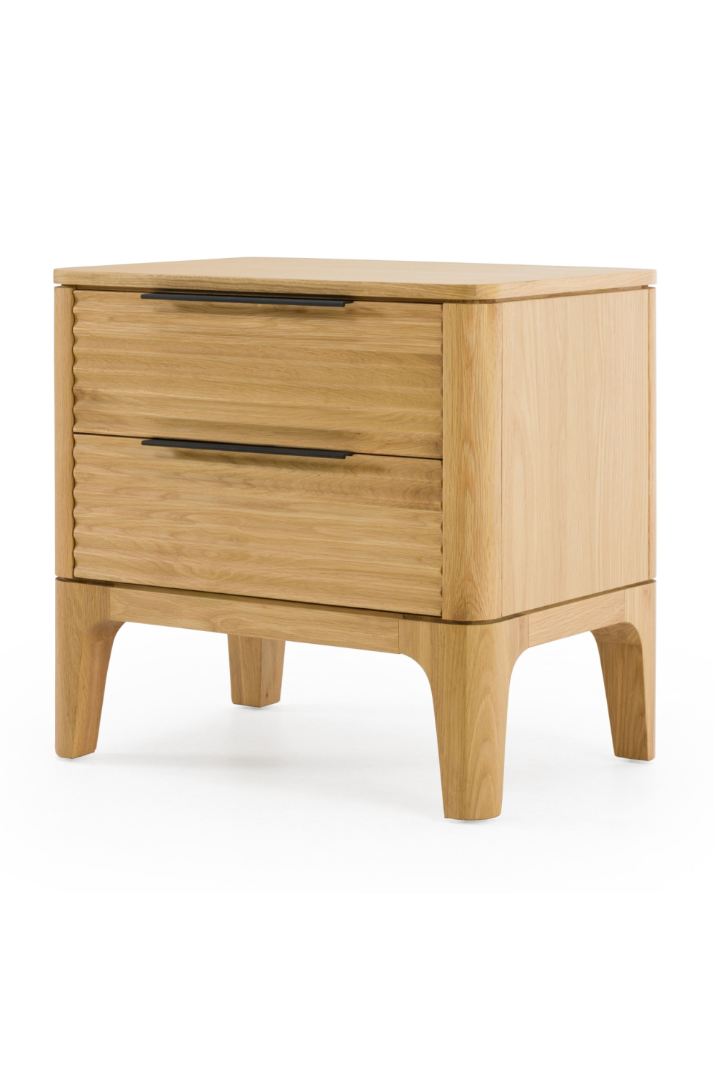 2-Drawer Solid Oak Nightstand | OROA Modern Seattle