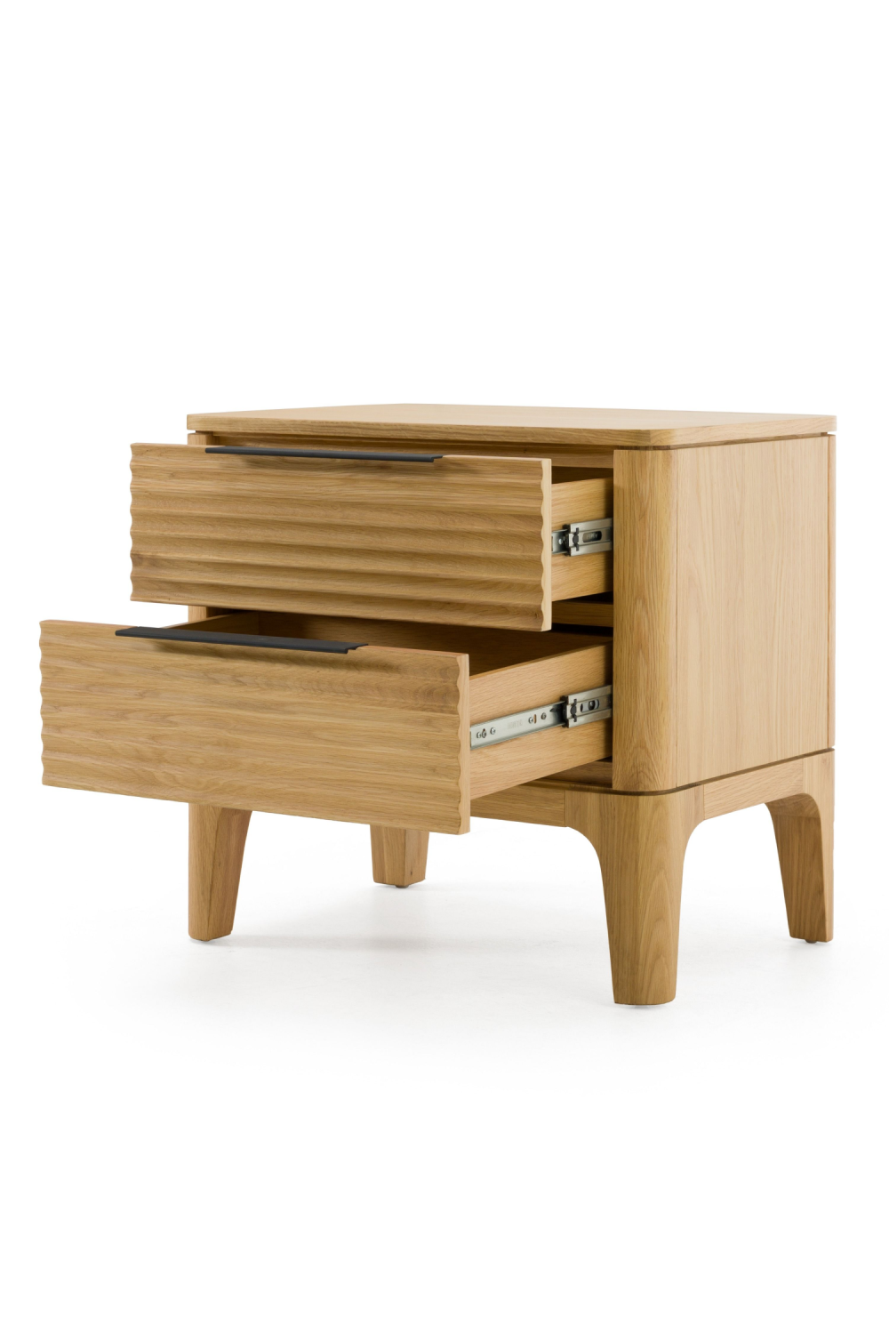 2-Drawer Solid Oak Nightstand | OROA Modern Seattle