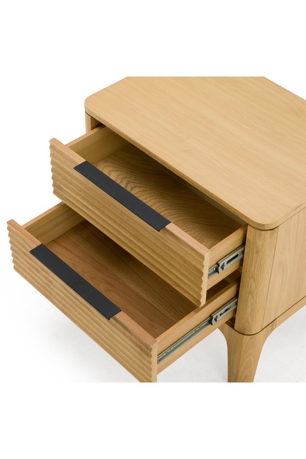 2-Drawer Solid Oak Nightstand | OROA Modern Seattle