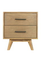 2-Drawer Acacia Wood Nightstand | OROA Modern Claire