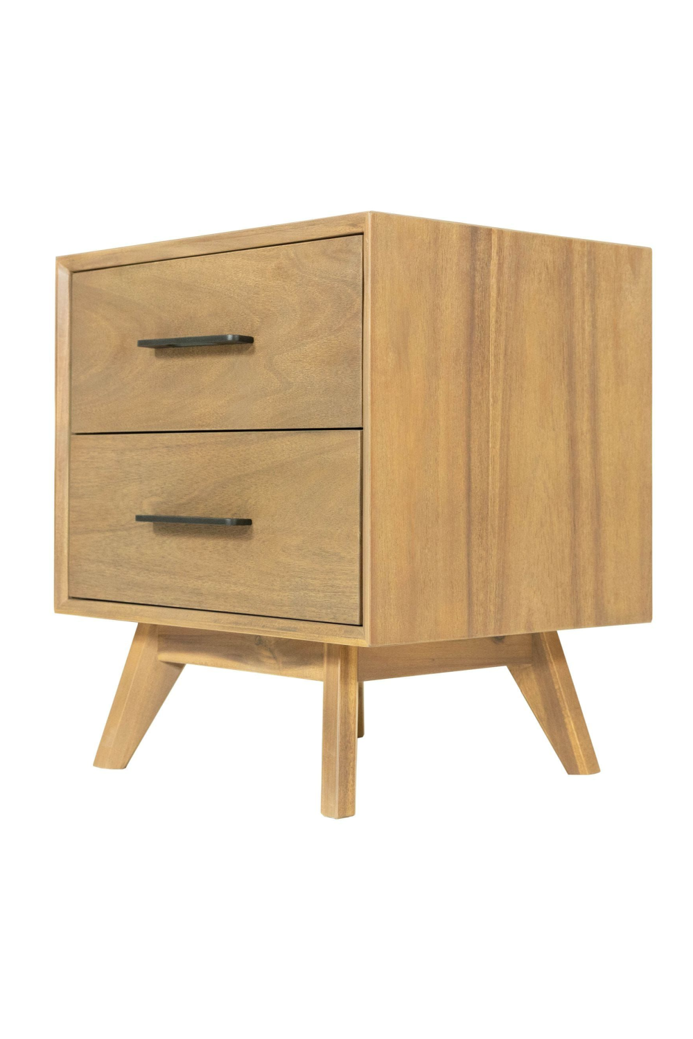 2-Drawer Acacia Wood Nightstand | OROA Modern Claire