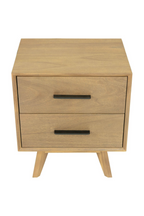 2-Drawer Acacia Wood Nightstand | OROA Modern Claire