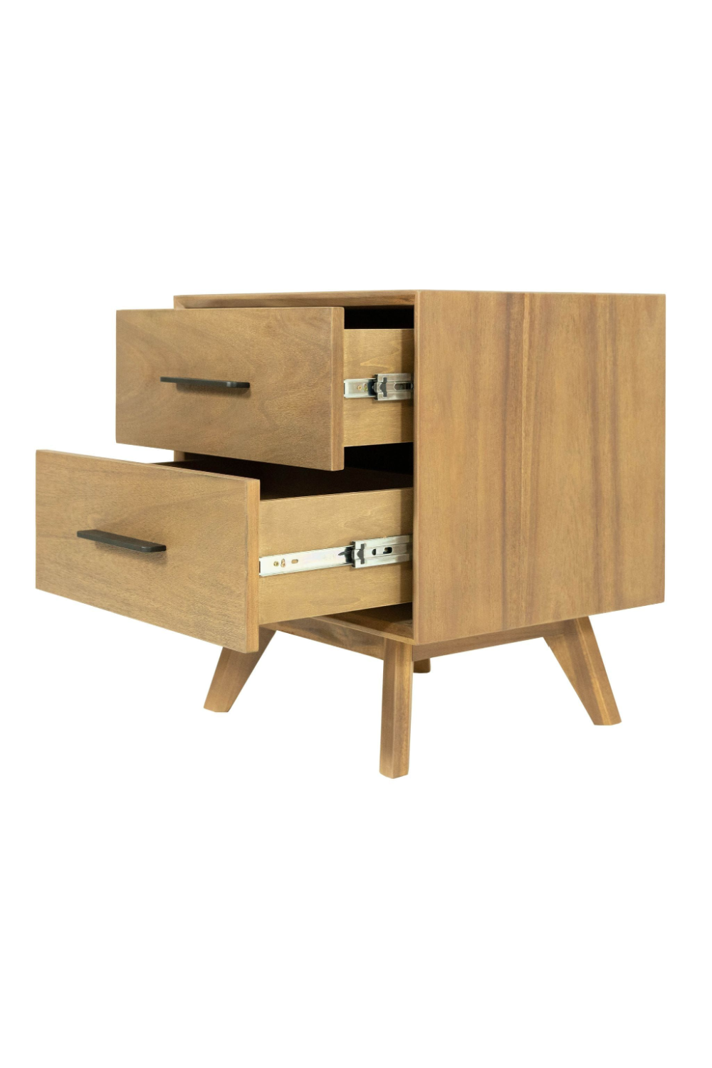 2-Drawer Acacia Wood Nightstand | OROA Modern Claire