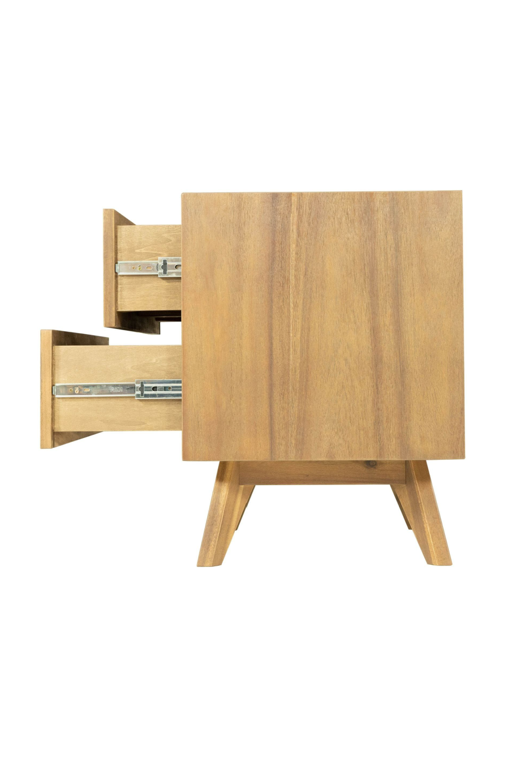 2-Drawer Acacia Wood Nightstand | OROA Modern Claire