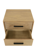 2-Drawer Acacia Wood Nightstand | OROA Modern Claire