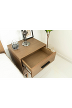 2-Drawer Acacia Wood Nightstand | OROA Modern Claire