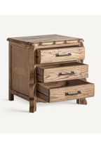 3-Drawer Elm Bedside Table | Vical Home Brixton