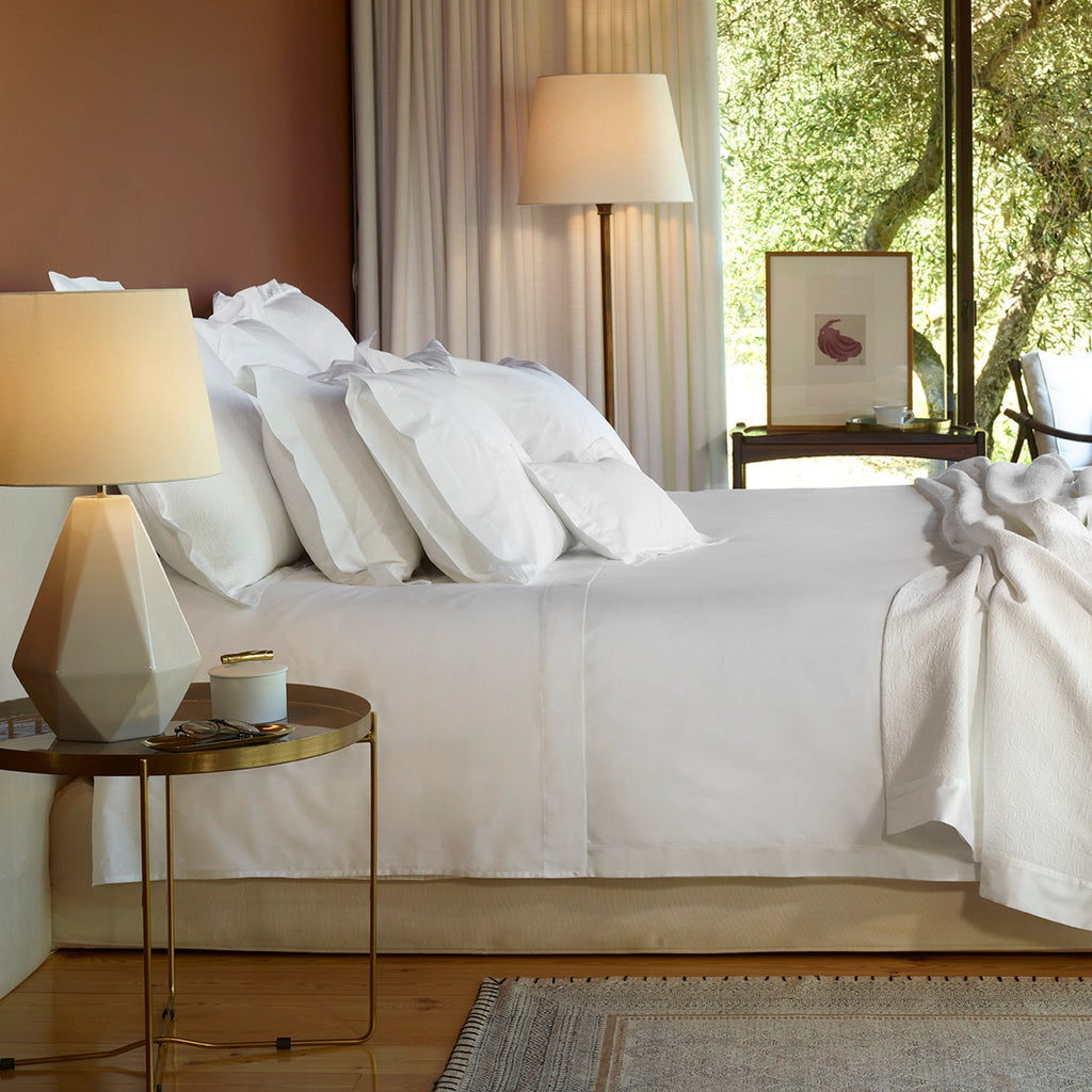 525TC White Percale Sham Set | Amalia Home Victoria
