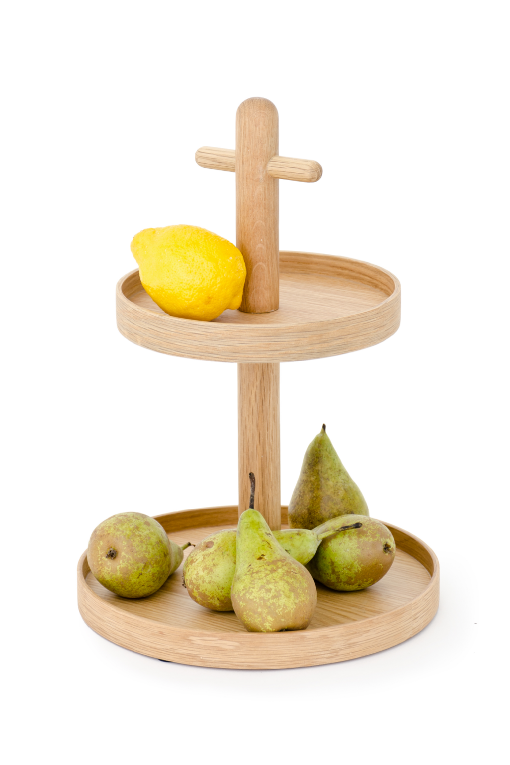 2-Tier Oak Condiment T top Stand | Wireworks Cook House