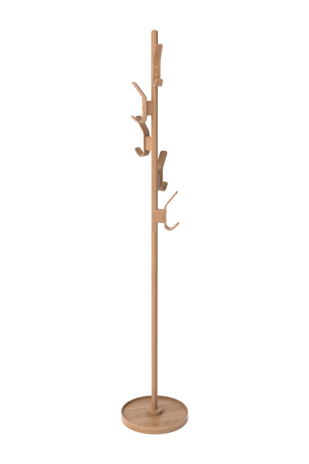 5-Hook Oak Coat Stand | Wireworks