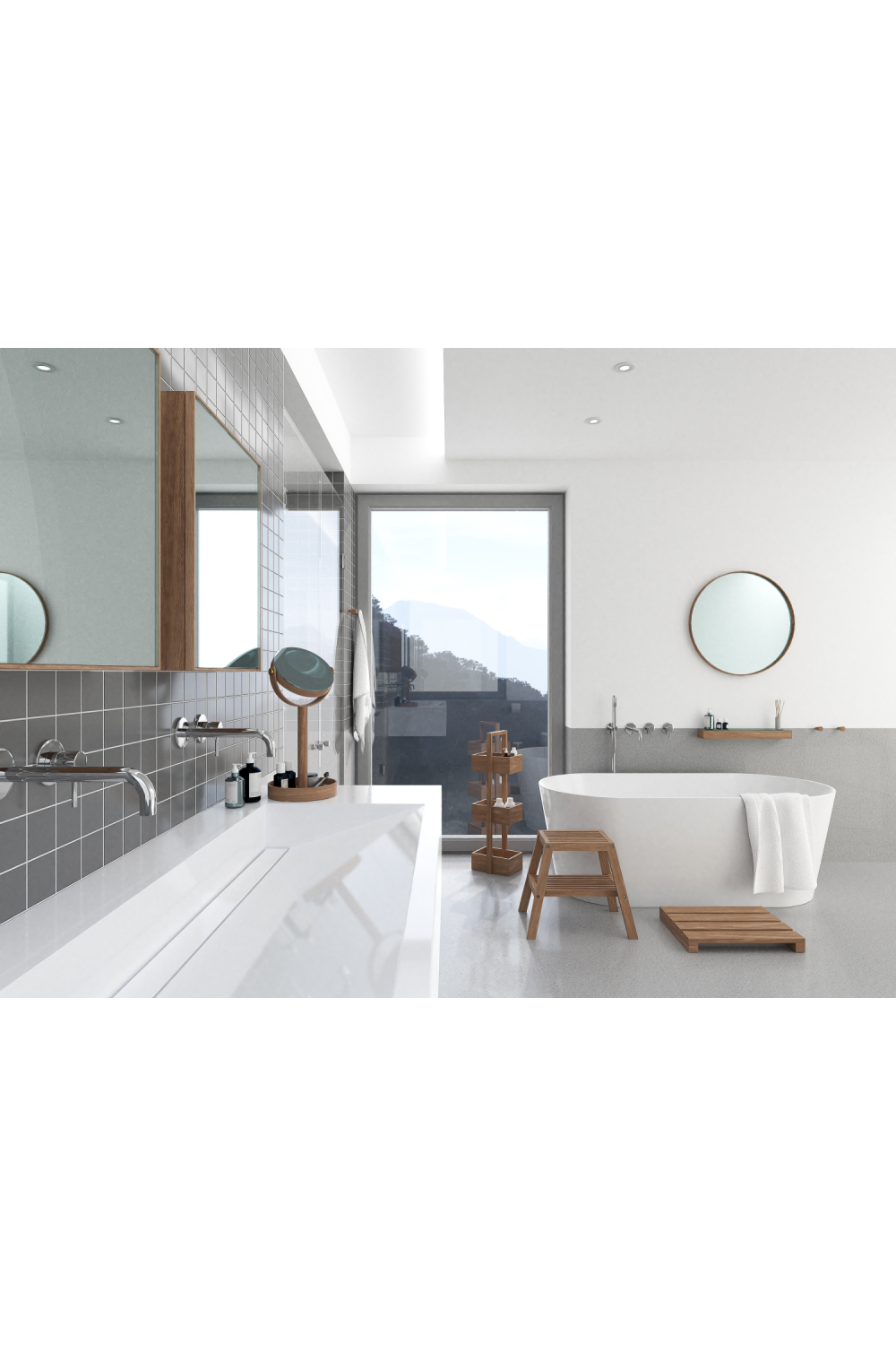 3 Tray Oak Storage Caddy | Wireworks Caddy Mezza