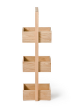 3 Tray Oak Storage Caddy | Wireworks Caddy Mezza