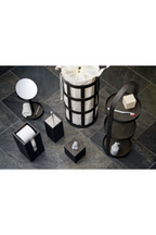 3 Tray Round Oak Storage Caddy | Wireworks Mezza