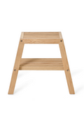 2-Level Oak Step Stool | Wireworks Slatted
