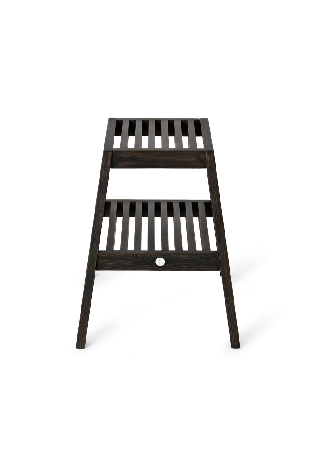 2-Level Oak Step Stool | Wireworks Slatted