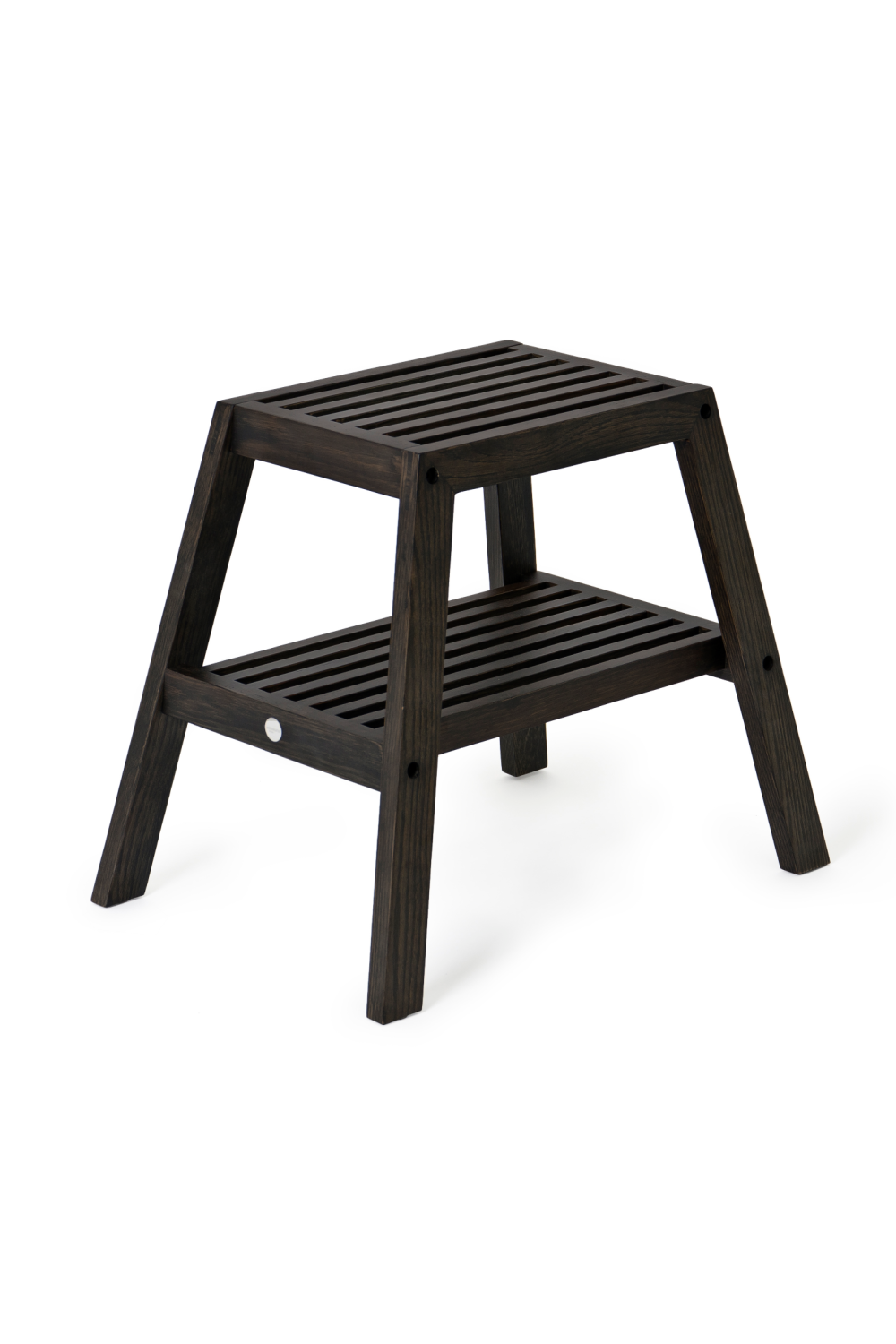 2-Level Oak Step Stool | Wireworks Slatted