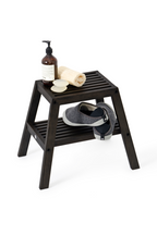 2-Level Oak Step Stool | Wireworks Slatted