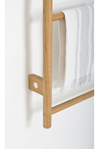 5-Bar Oak Wall Mounted Towel Rail | Wireworks Wallbar