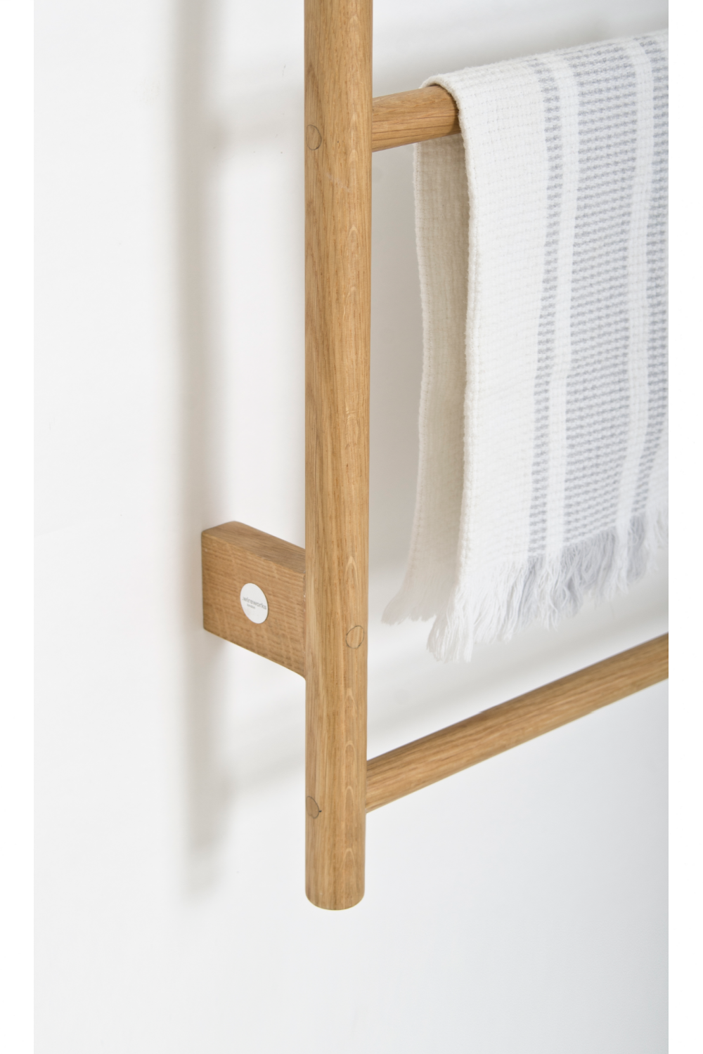 5-Bar Oak Wall Mounted Towel Rail | Wireworks Wallbar