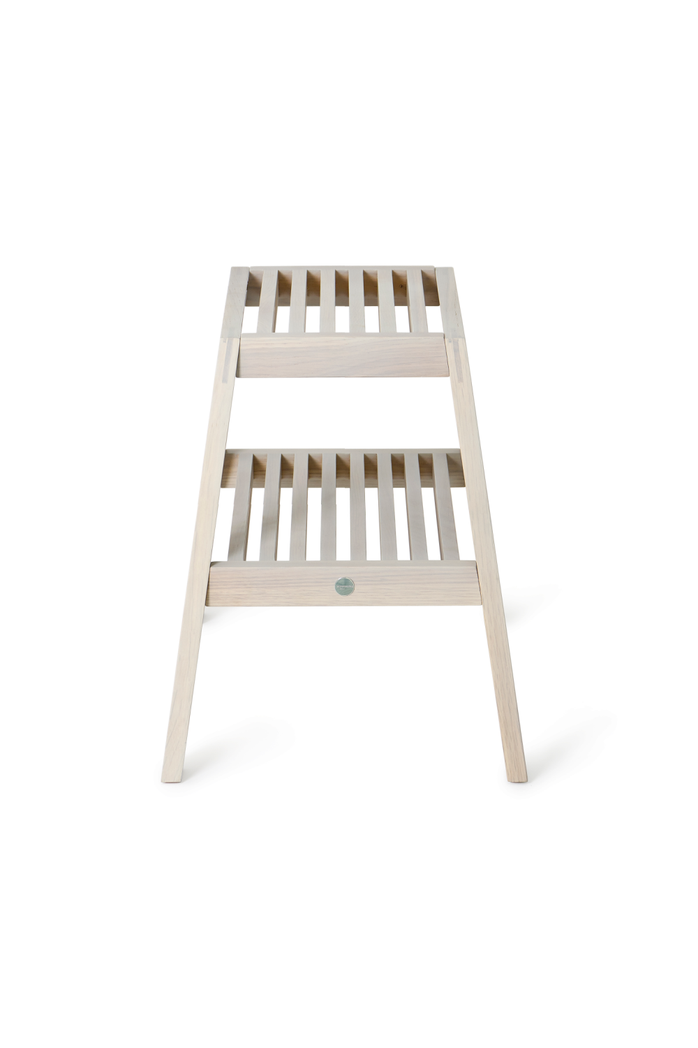 2-Level Oak Step Stool | Wireworks Slatted