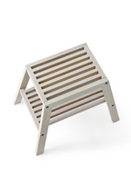 2-Level Oak Step Stool | Wireworks Slatted