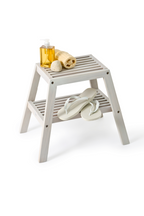 2-Level Oak Step Stool | Wireworks Slatted