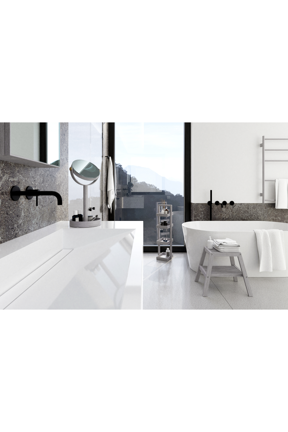 2-Level Oak Step Stool | Wireworks Slatted