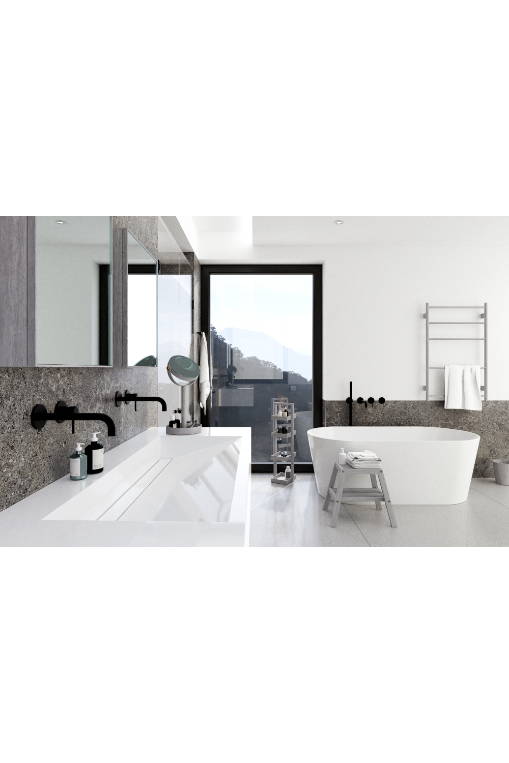 5-Bar Oak Wall Mounted Towel Rail | Wireworks Wallbar