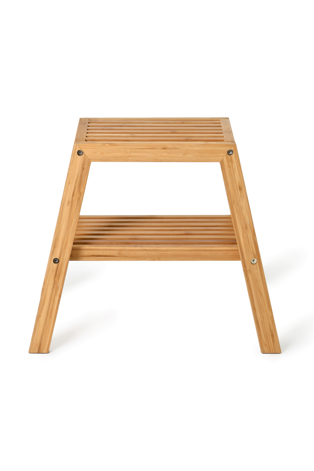 2-Level Bamboo Step Stool | Wireworks Slatted