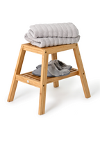 2-Level Bamboo Step Stool | Wireworks Slatted