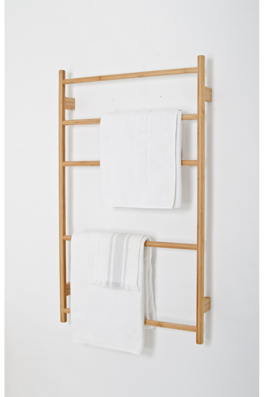 5-Bar Bamboo Wall Mounted Towel Rail | Wireworks Wallbar