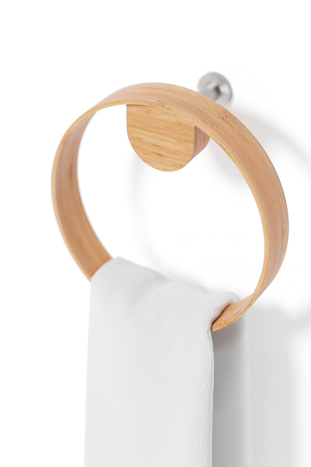 (Open Box) Wooden Ring Towel Holder | Wireworks Yoku