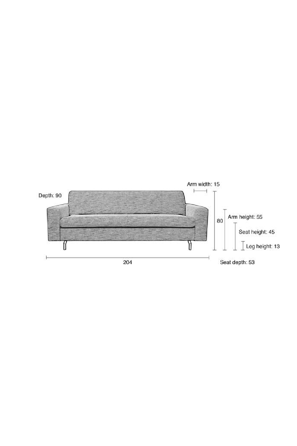 2.5-Seater Fabric Sofa | Zuiver Jean