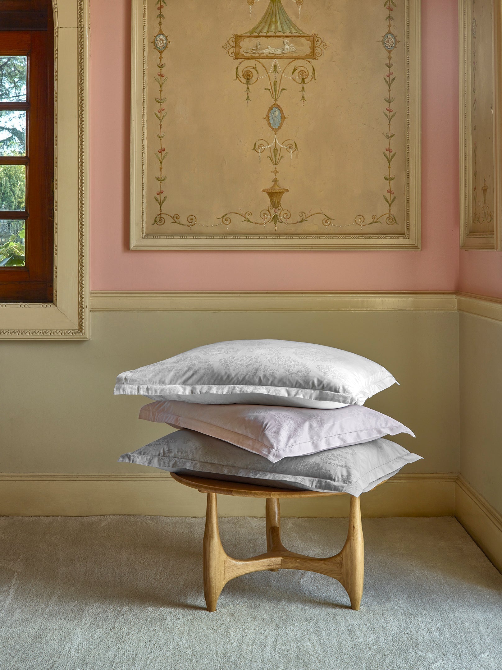 300TC Jacquard Floral Sham Set | Amalia Home Flores