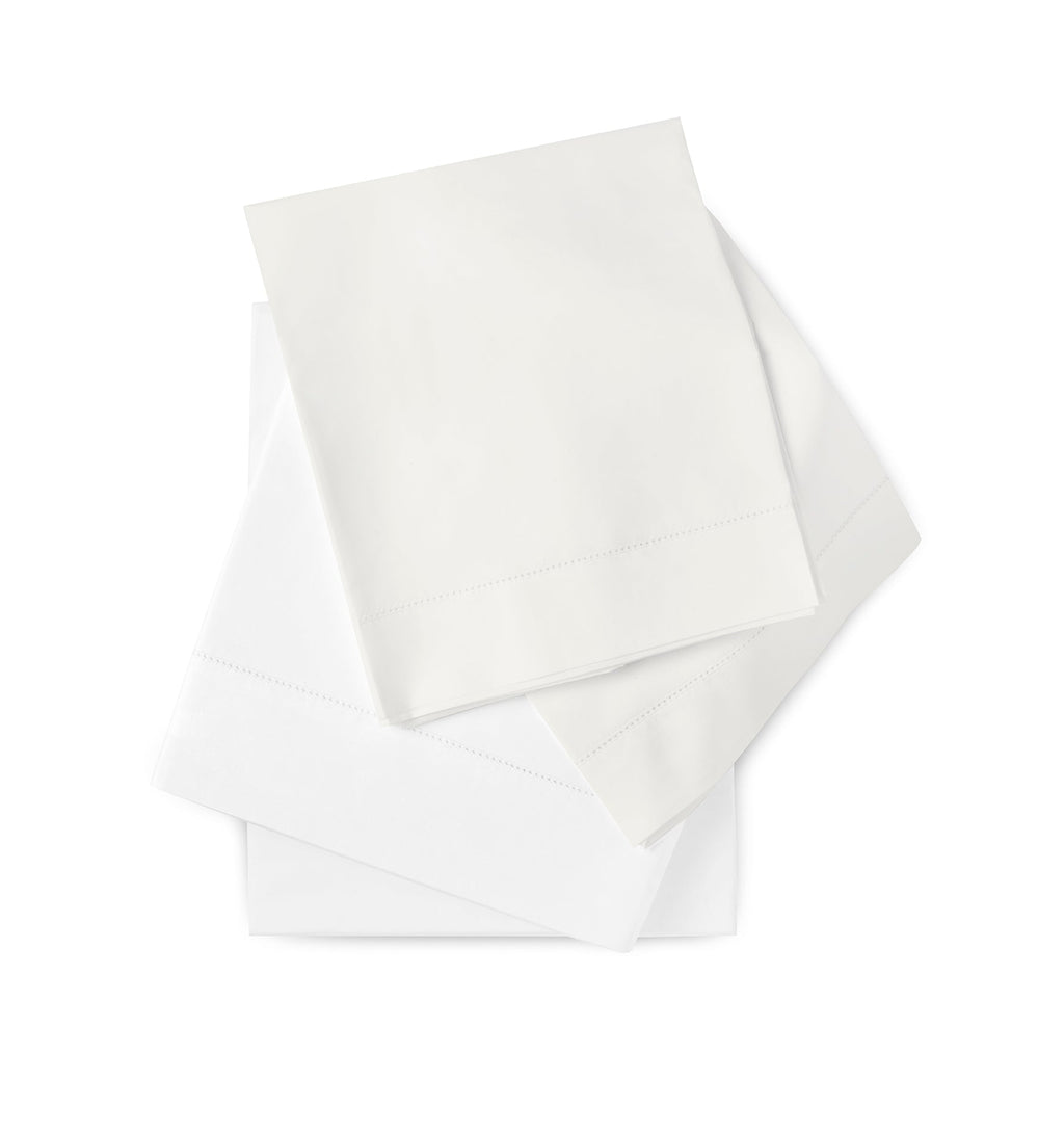 525TC White Percale Fitted Sheet | Amalia Home Victoria