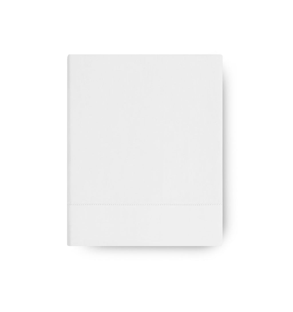 525TC White Percale Flat Sheet | Amalia Home Victoria